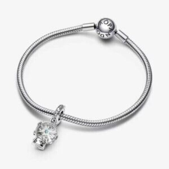 Pandora Snowflake Snow Globe Dangle Charm - Picture 4 of 4